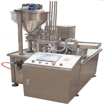 kupować PLC Yogurt Cup Filling Sealing Machine 3000-4000 sztuk/h Z dokładnością napełniania ≤±1% online manufacture