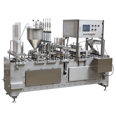 3KW PLC Control Plastic Cup Filling Sealing Equipment dla lekkiej konstrukcji
